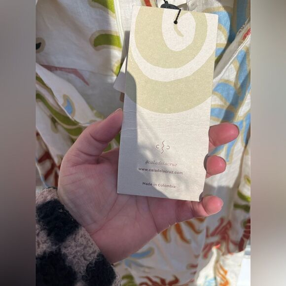 Anthropologie Cala de la Cruz Lizzie Linen Cutout Dress  NWT - Picture 10 of 13